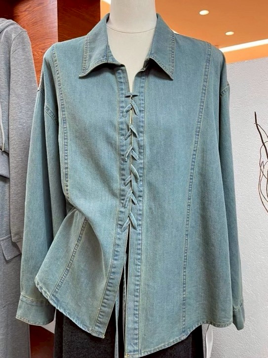 親膚牛仔軟料襯衫