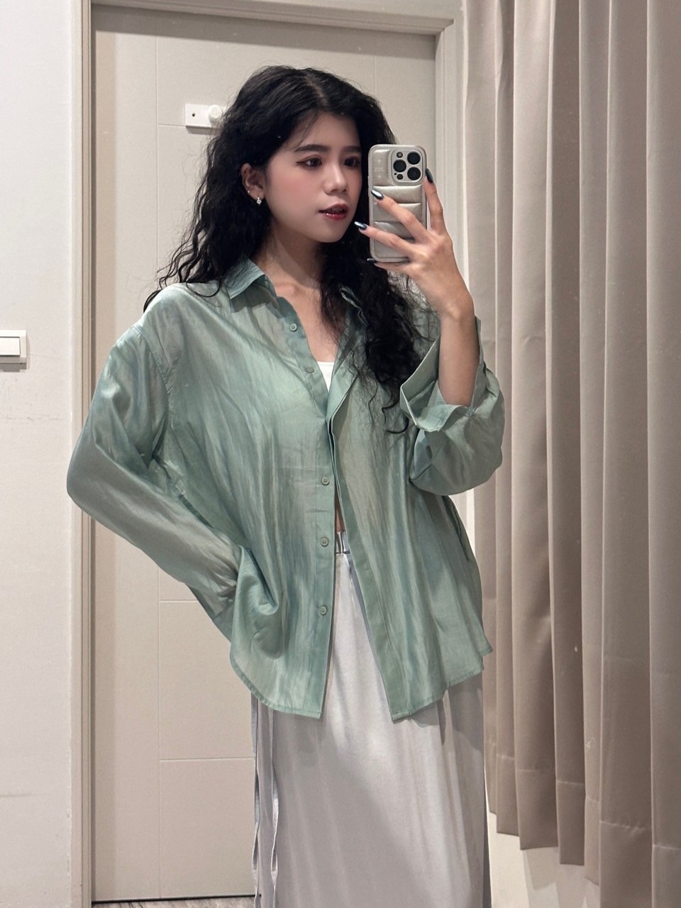 舒適光澤感天絲襯衫