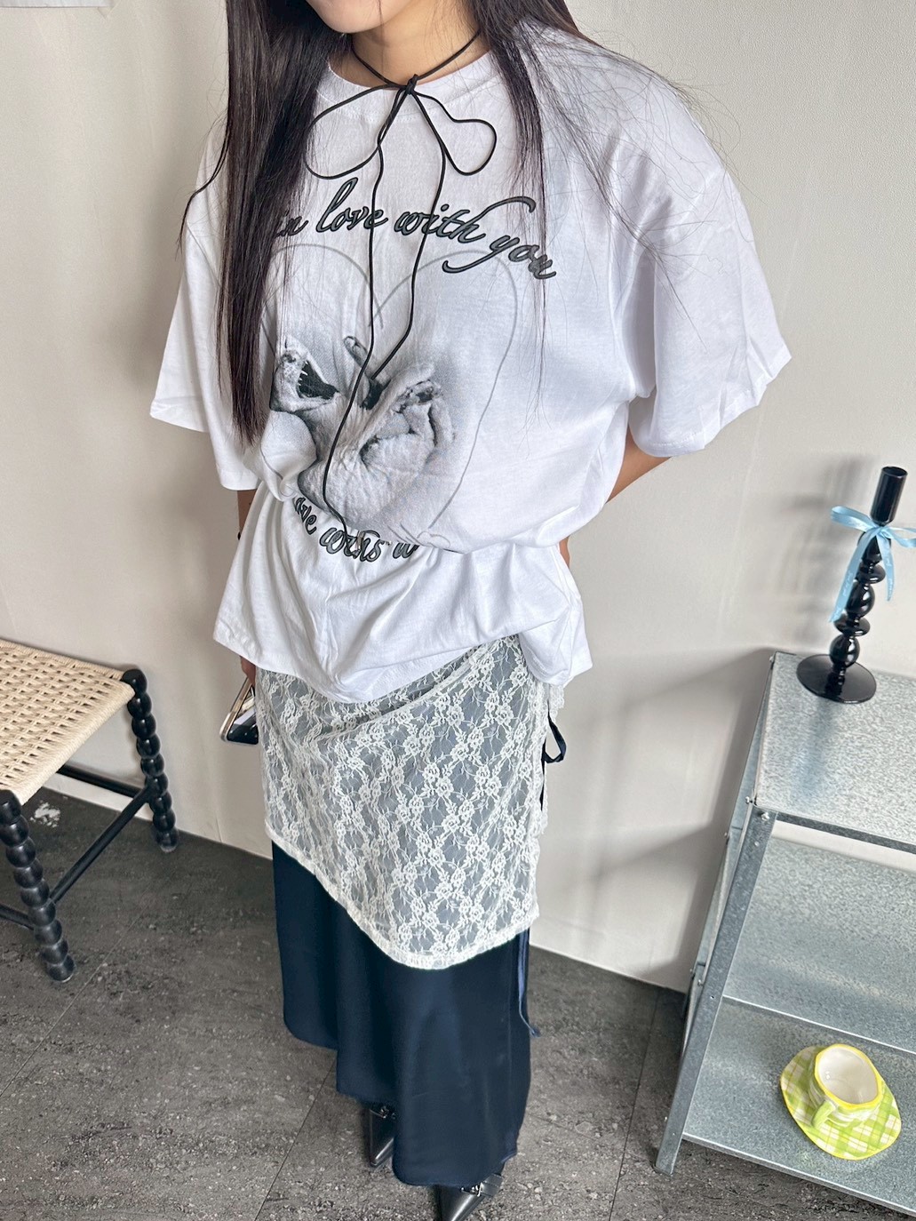 正韓 穿搭必備!唯美蕾絲半裙