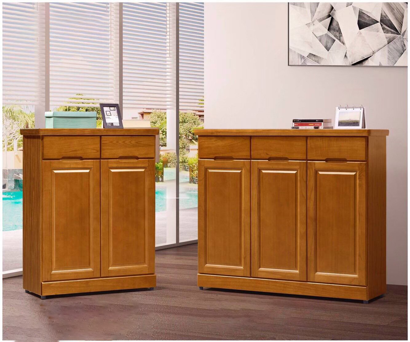 日式半實木鞋櫃/ 3尺 、4尺開門鞋櫃-全嶸家具=服務第一