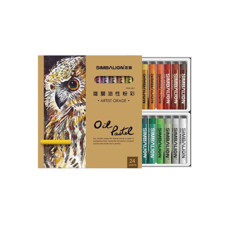 雄獅專家用油性粉彩 24色