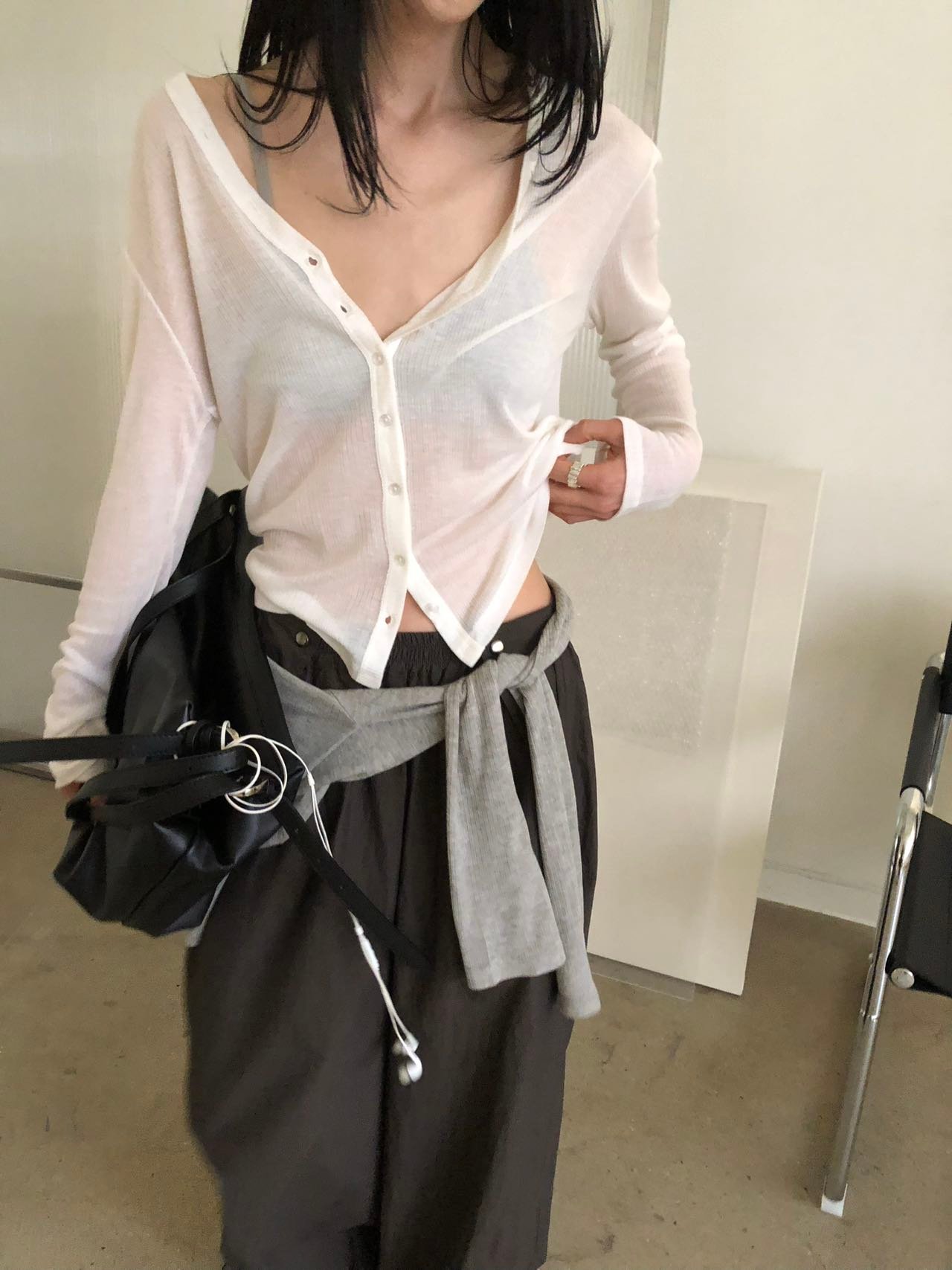 W5成團！《l&k》直紋斜排扣cd (onni推pink & sky)