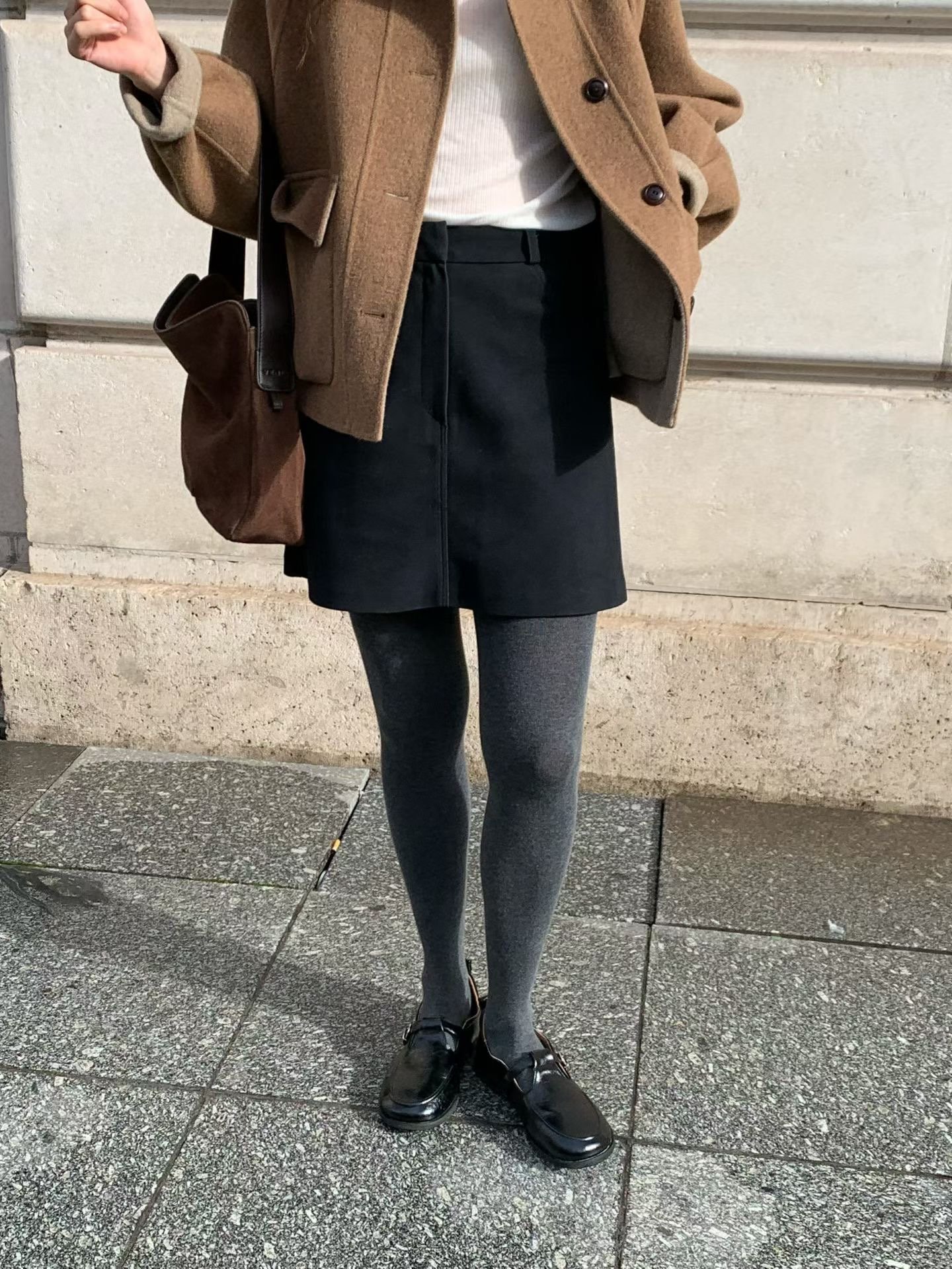 黑色s現貨！《V家》許願不停短裙斷貨就來件打底短褲