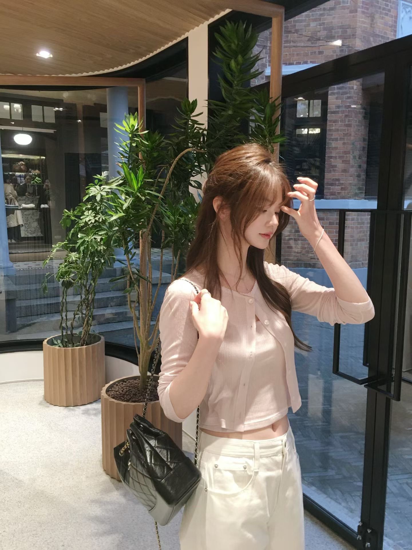 W6成團！《蔬菜家》直紋花邊背心+罩衫set(不可拆)