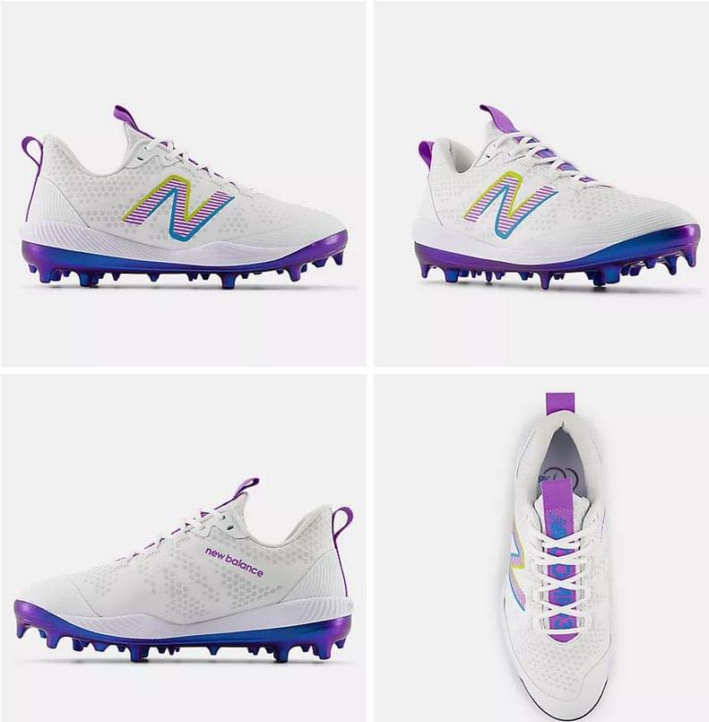 (小胖美國棒壘) 白紫配色 NB FuelCell COMPv3 膠釘鞋