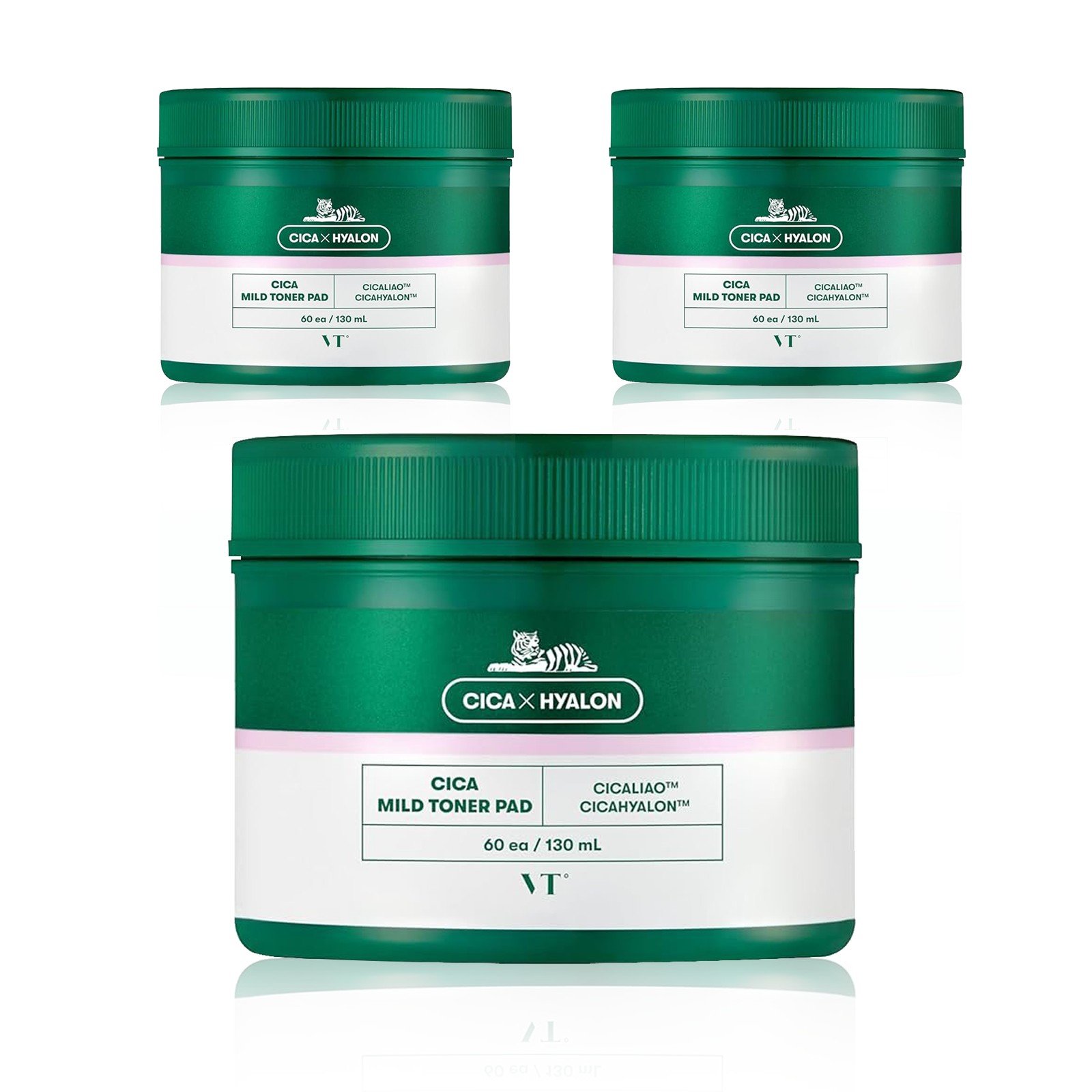 【iMeuu愛美悠】VT老虎積雪草溫和爽膚棉片(60片x3瓶)老虎草 水楊酸 玻尿酸 舒緩 補水棉片