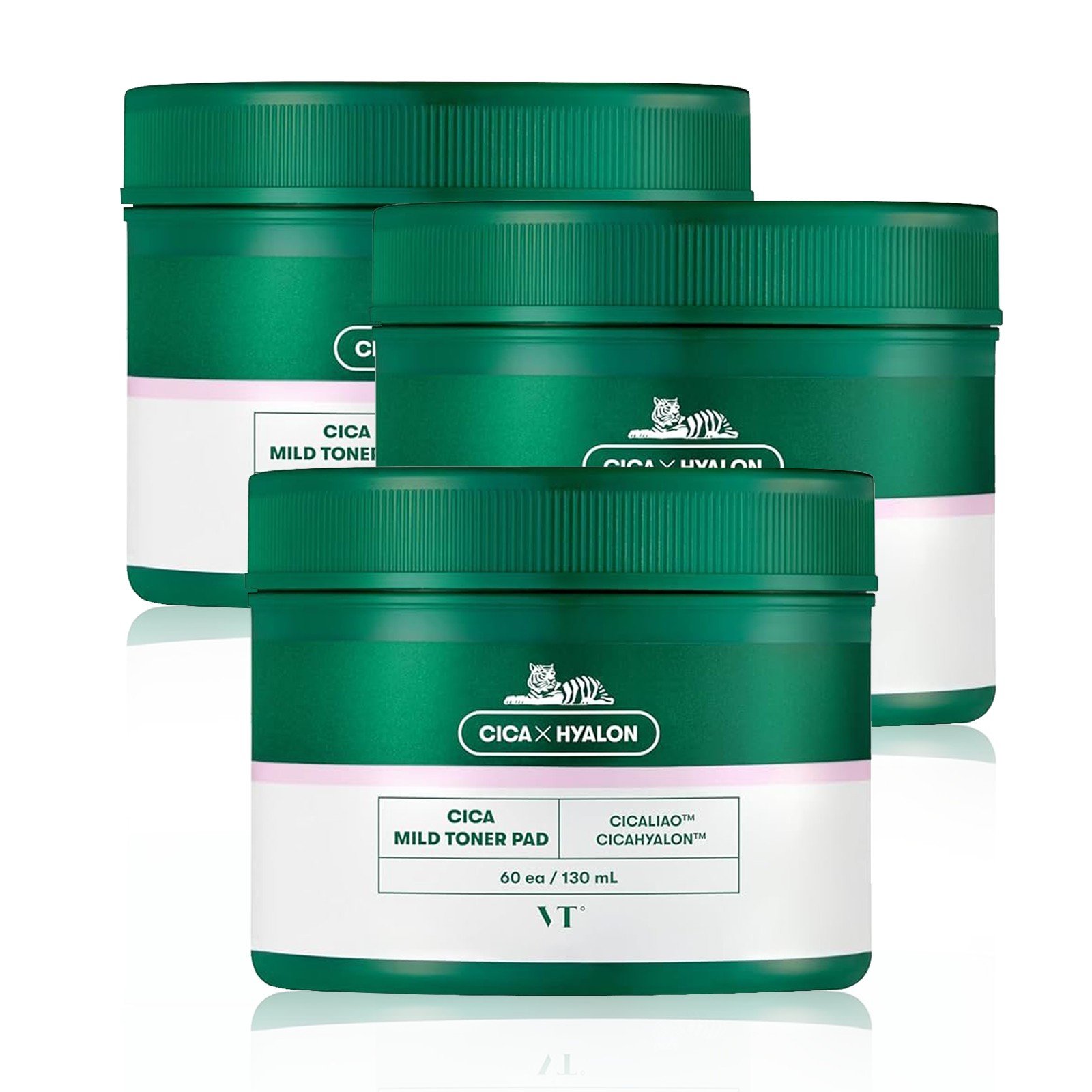 【iMeuu愛美悠】VT老虎積雪草溫和爽膚棉片(60片x3瓶)老虎草 水楊酸 玻尿酸 舒緩 補水棉片