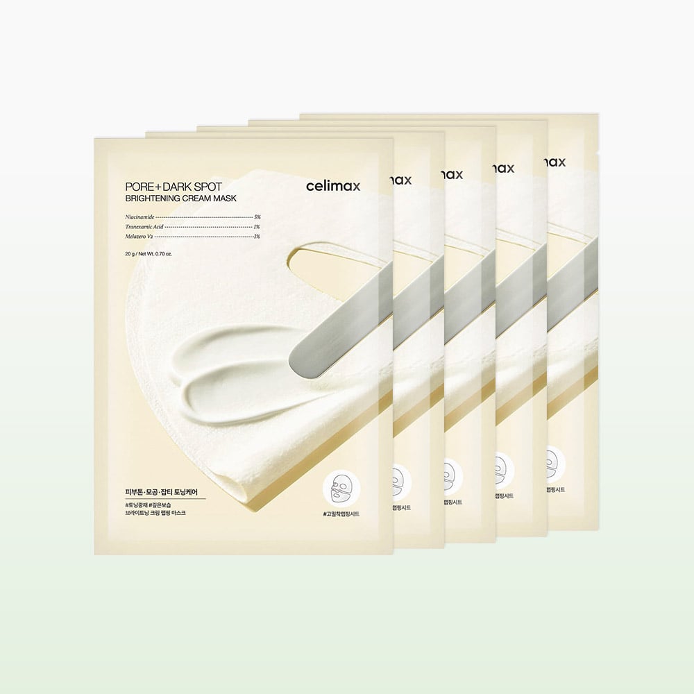 【iMeuu愛美悠】Celimax毛孔調理勻亮乳霜面膜(5片入) 透亮煥白 水潤透亮 滋潤 面膜霜