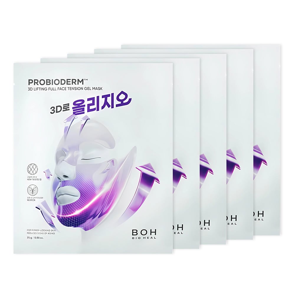 【iMeuu愛美悠】BIOHEAL BOH 3D全臉提拉面膜5片入/平行輸入 緊緻 雙下巴 輪廓線 下顎線 凝膠面膜