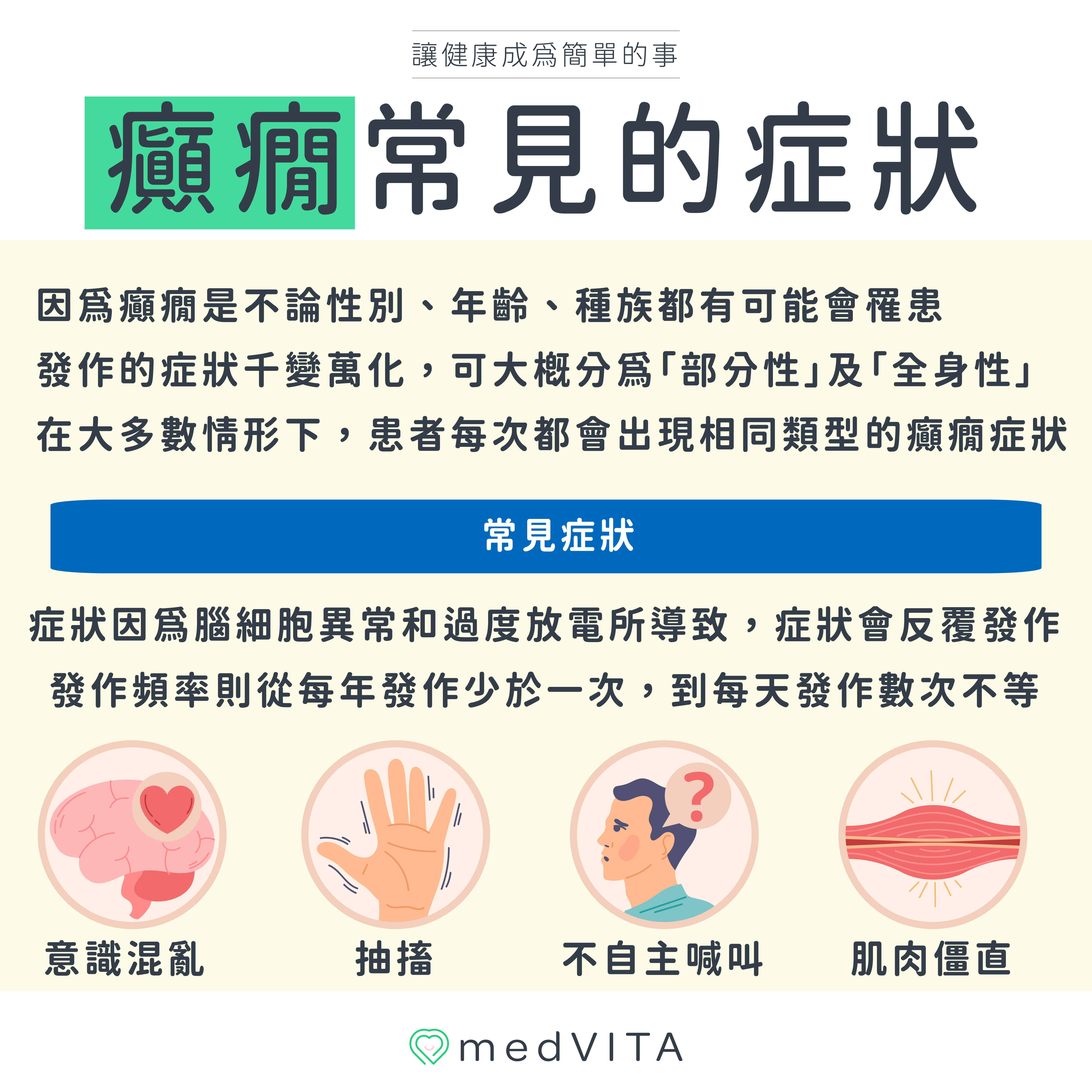 覺㦡medVITA | 癲癇常見的症狀