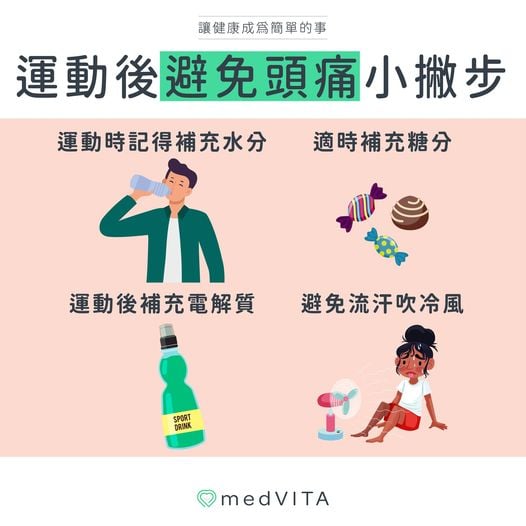 覺㦡medVITA | 運動後避免頭痛小撇步