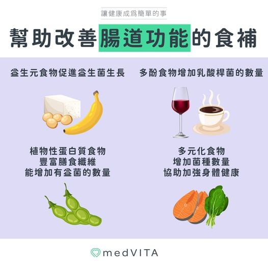 覺㦡medVITA | 幫助改善腸道功能的食補