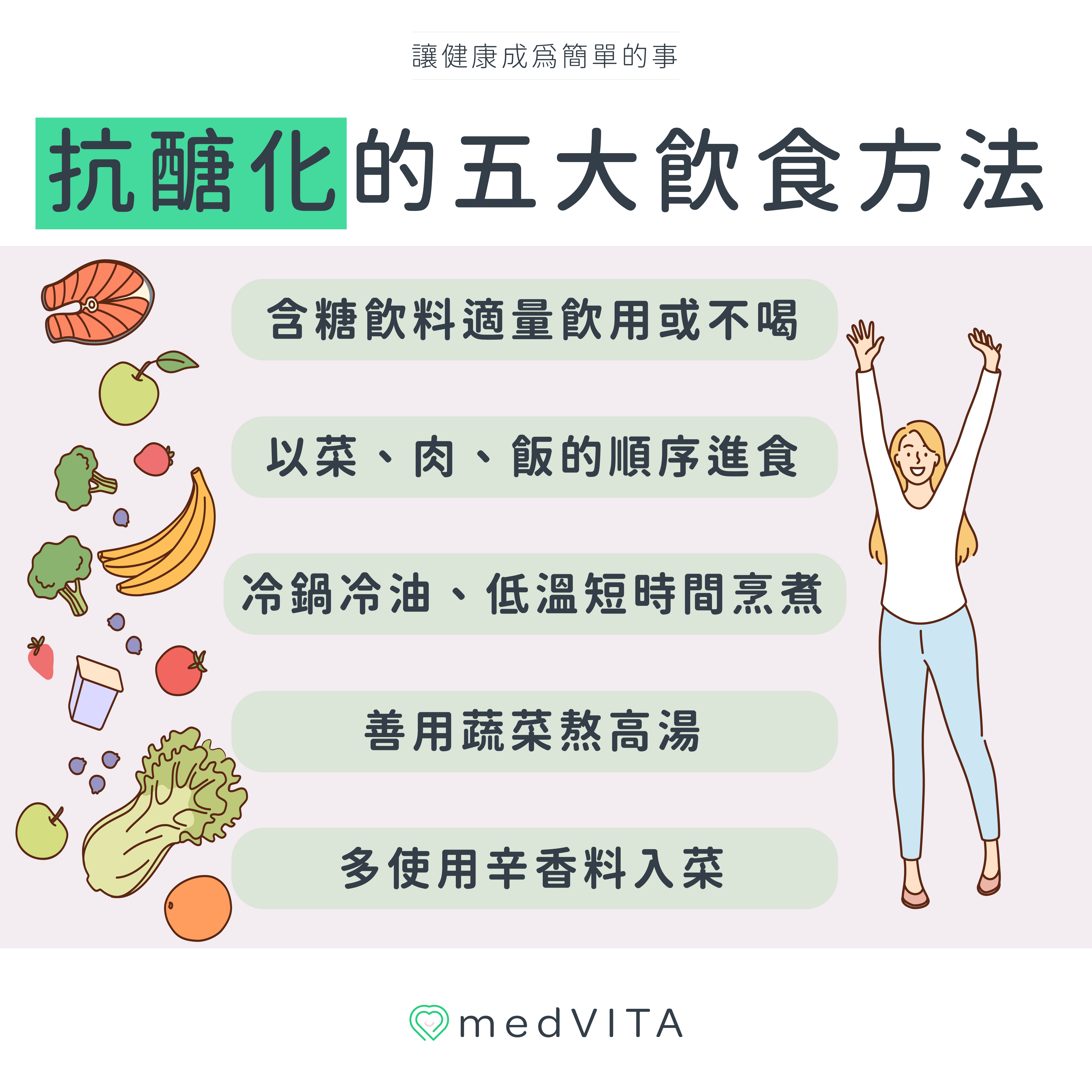 覺㦡medVITA | 抗醣化的五大飲食方法