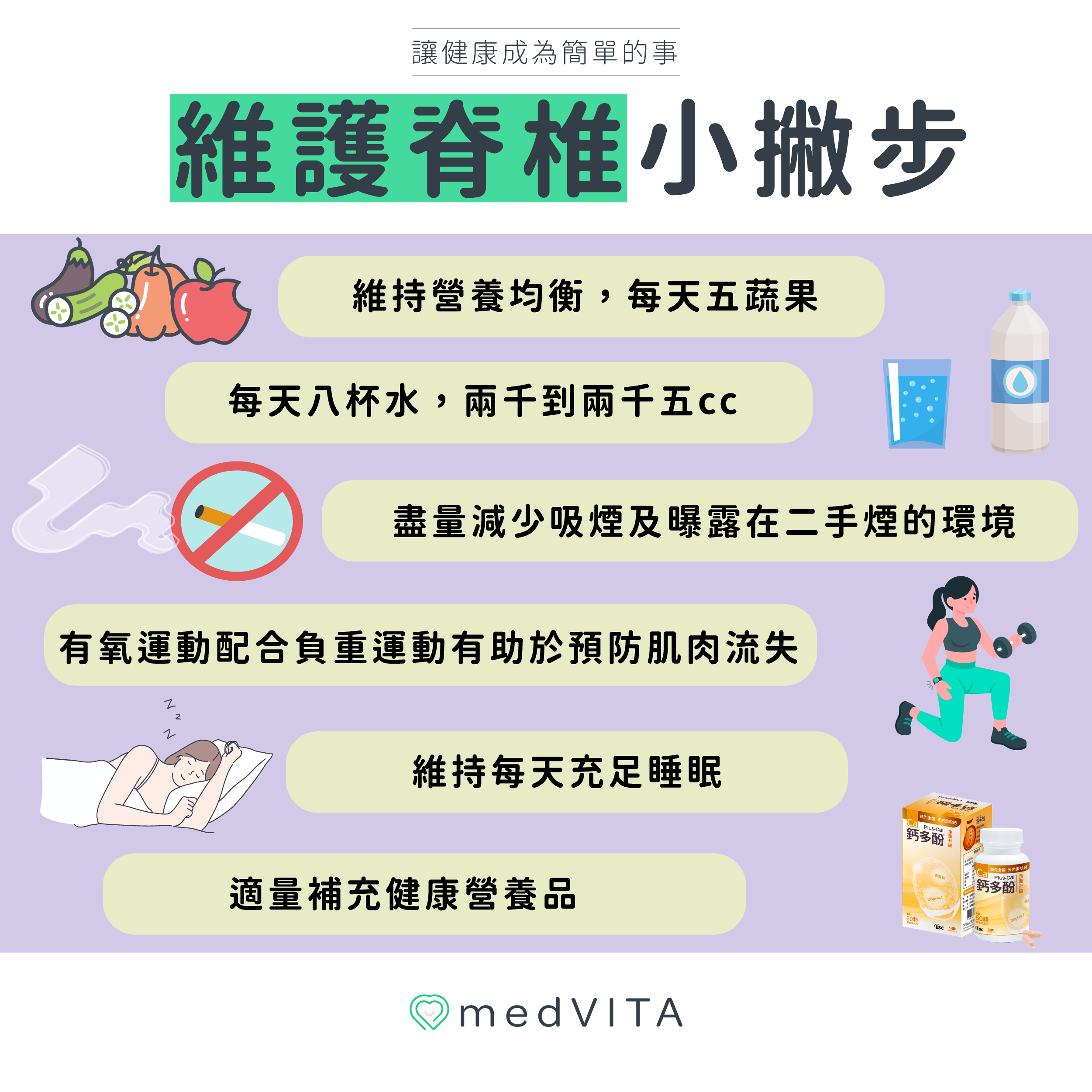 覺㦡medVITA |  維護脊椎小撇步
