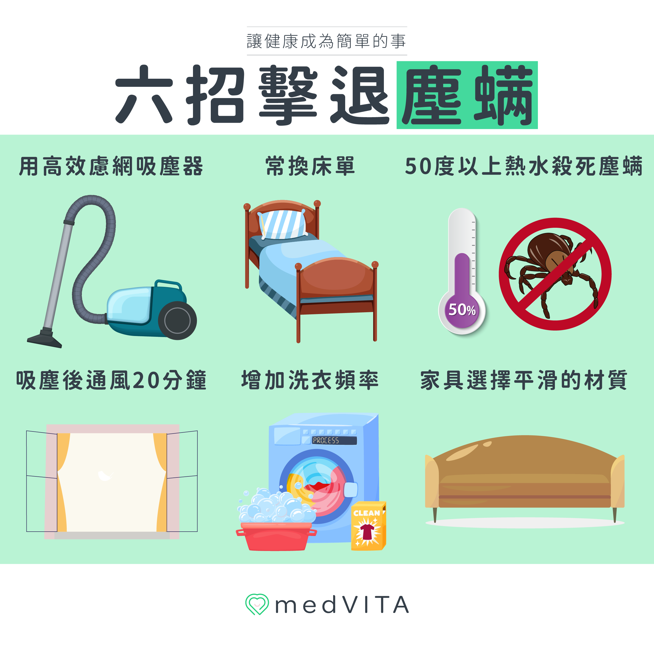 覺㦡medVITA | 六招擊退塵螨