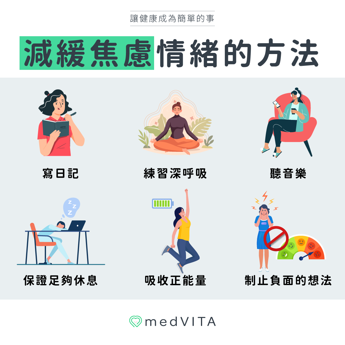 減緩焦慮情緒的方法