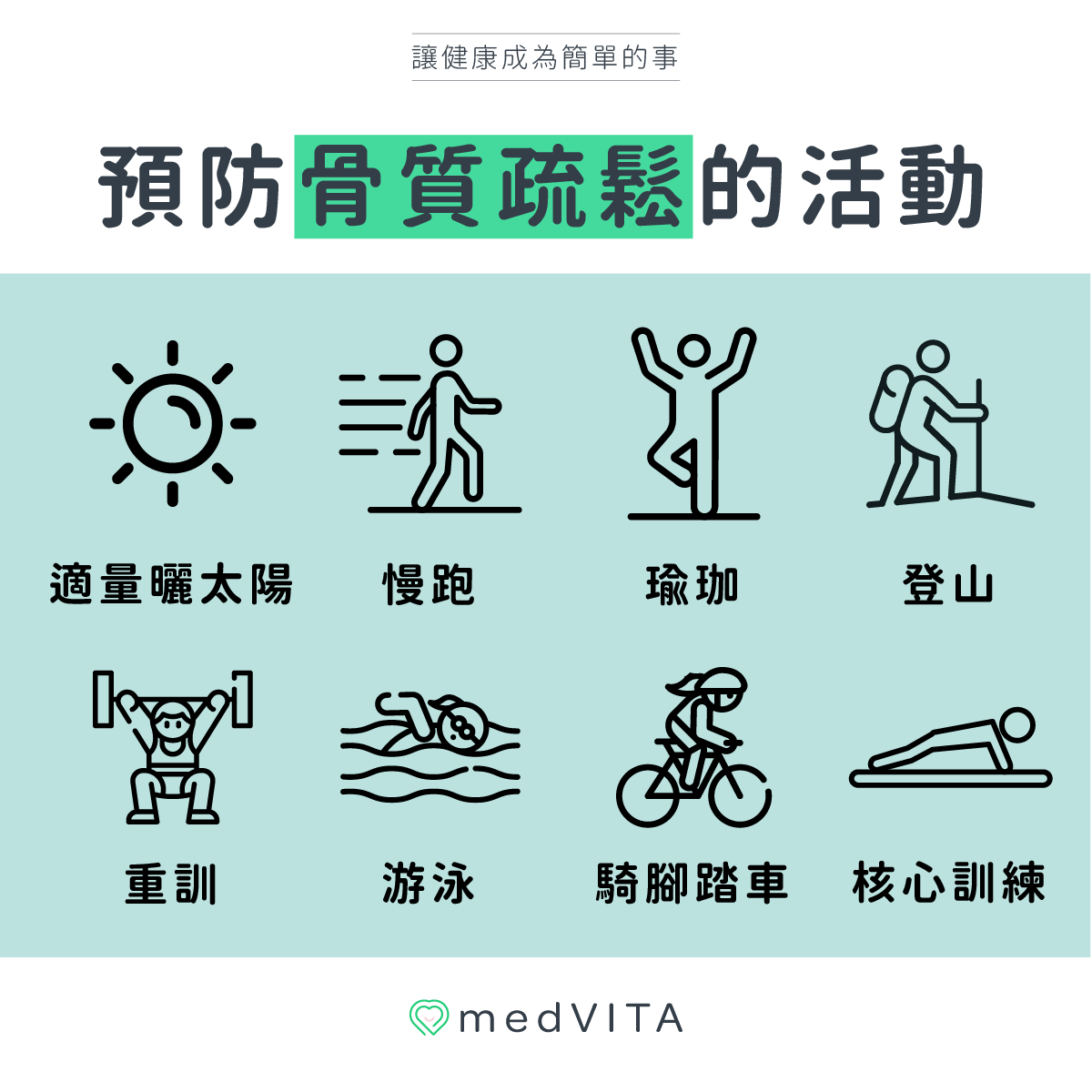 預防骨質疏鬆的活動