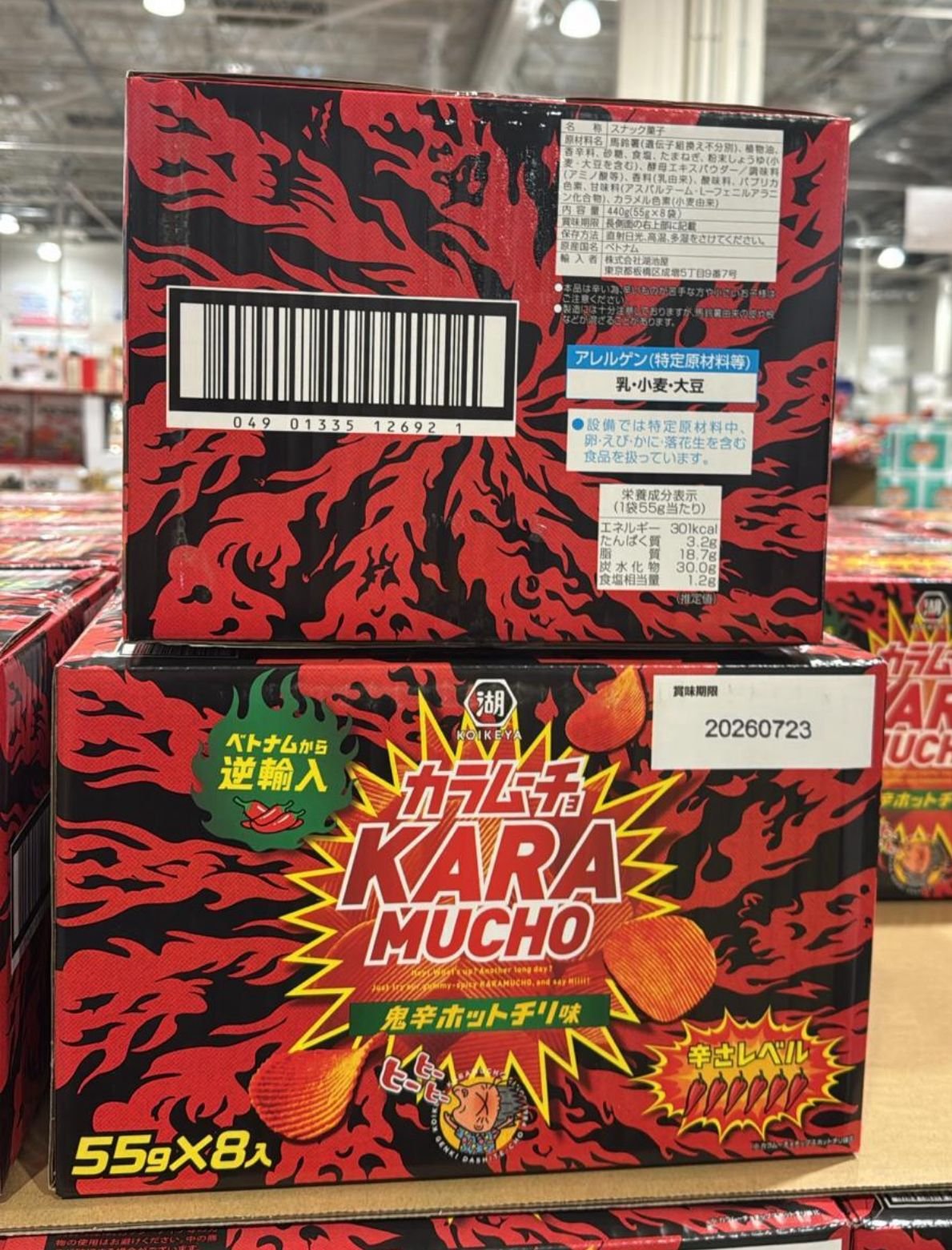 湖池屋激辣魔薯地獄辛辣味薯片(55gx8包)  82672