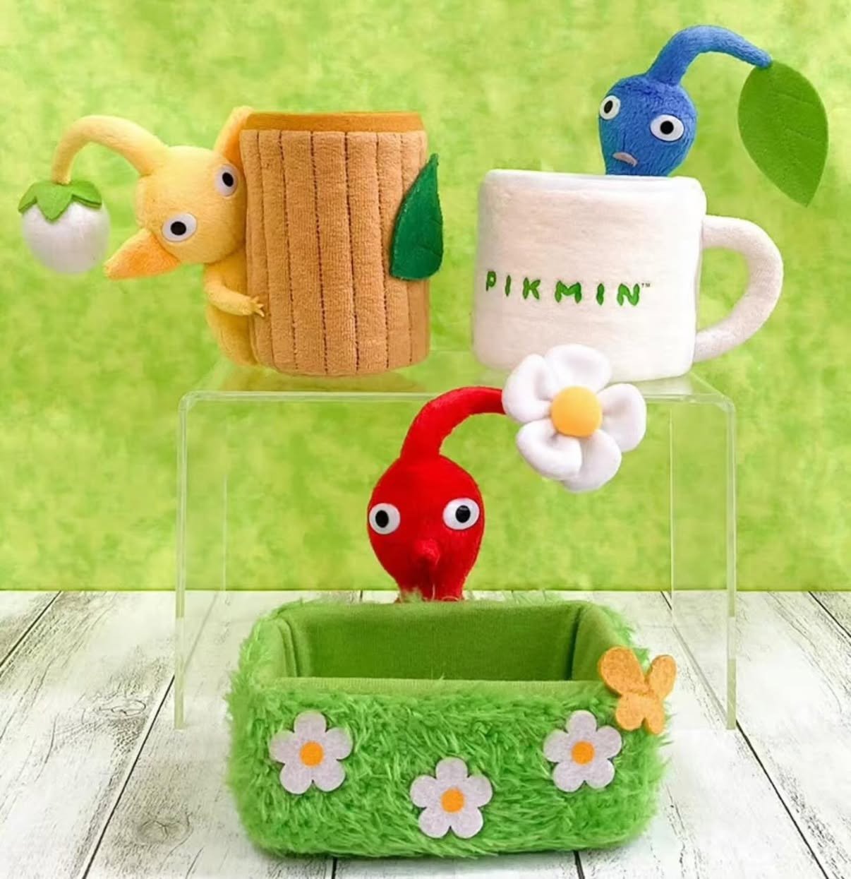日本任天堂-Pikmin 皮克敏毛絨收納盒
