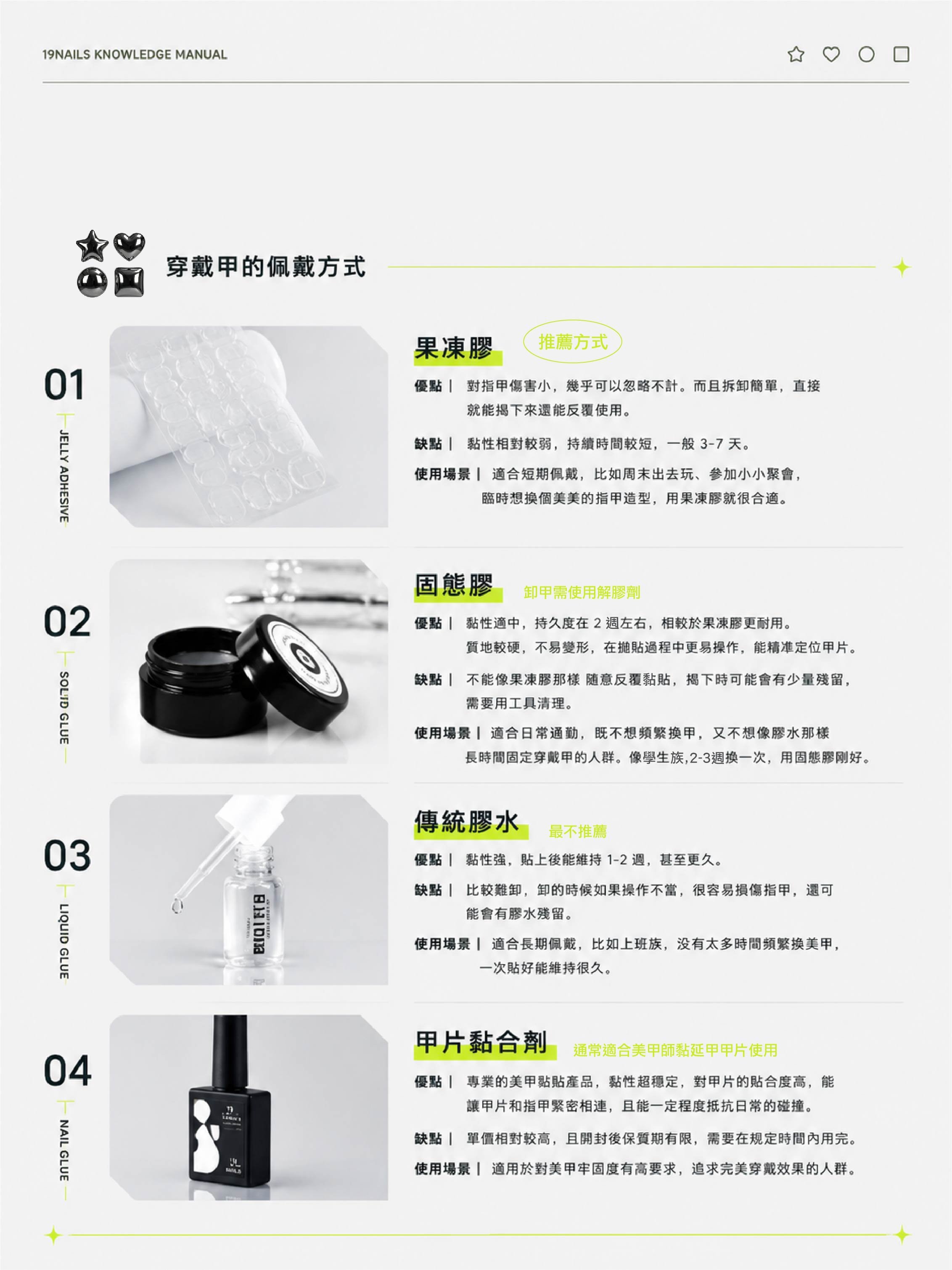 各種黏膠介紹