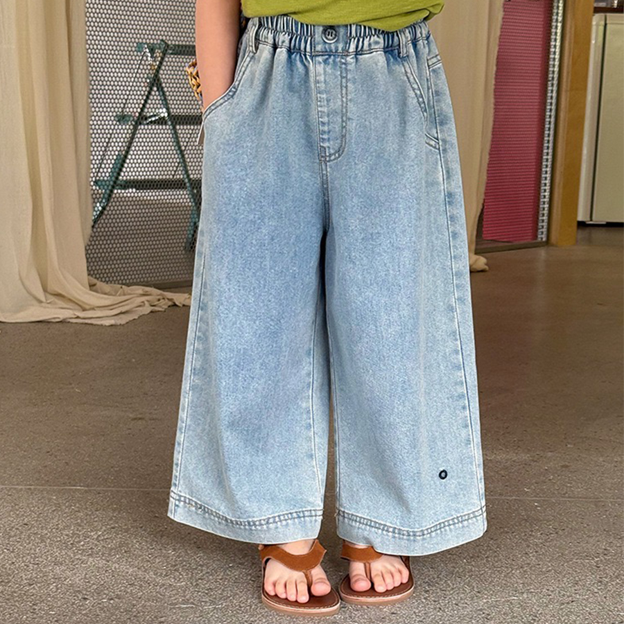 A1-008 韓版休閒直筒萊賽爾天絲復古牛仔褲