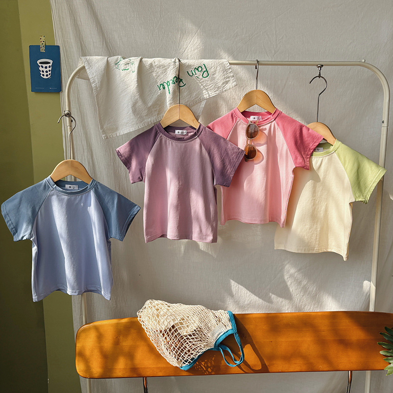 B1-058 寬鬆圓領撞色打底上衣