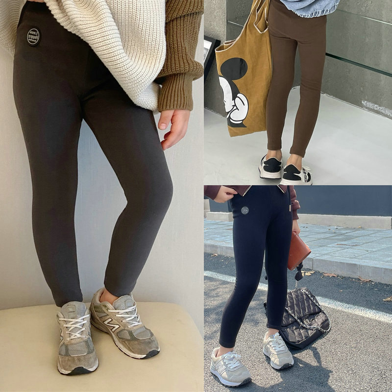 C1-094 貼標修身德絨緊身褲長褲保暖褲