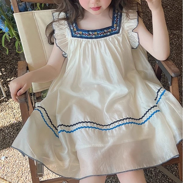 C1-074 洋氣兒童洋裝中大童裙時髦童裝仙女裙