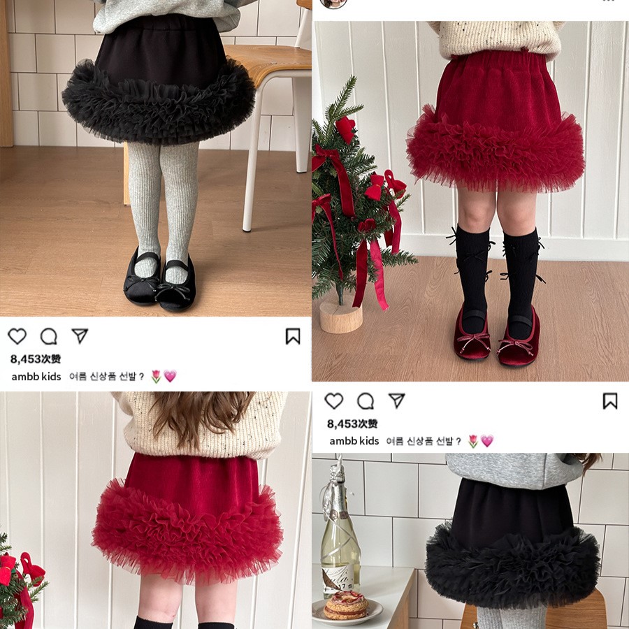 A1-032 聖誕新款氛圍時髦蓬蓬網紗裙