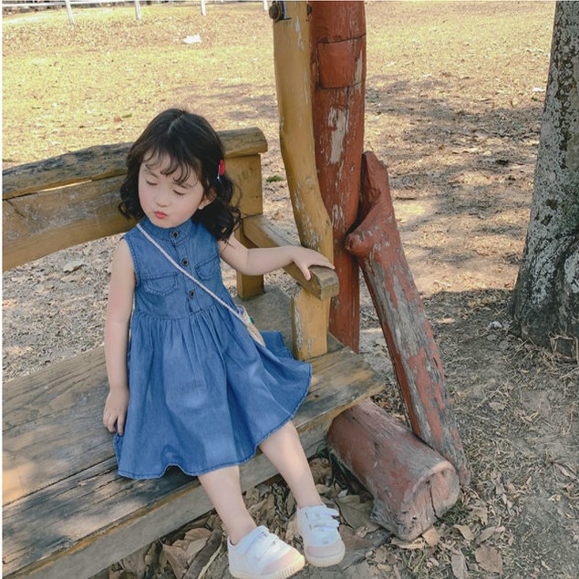 C1-068 無袖洋裝牛仔背心裙