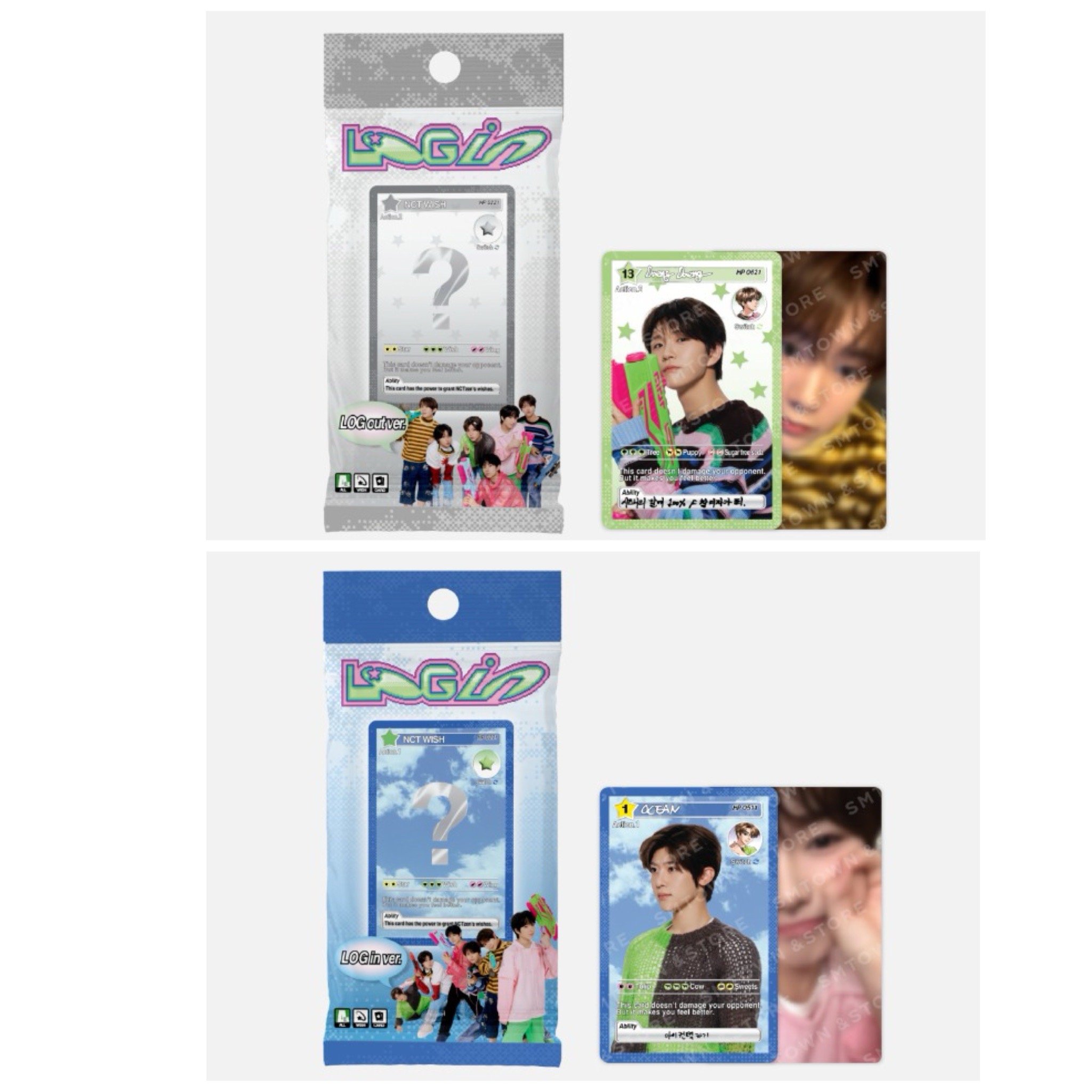 NCT WISH 亞巡 "LOG in" 官方周邊 隨機小卡套組