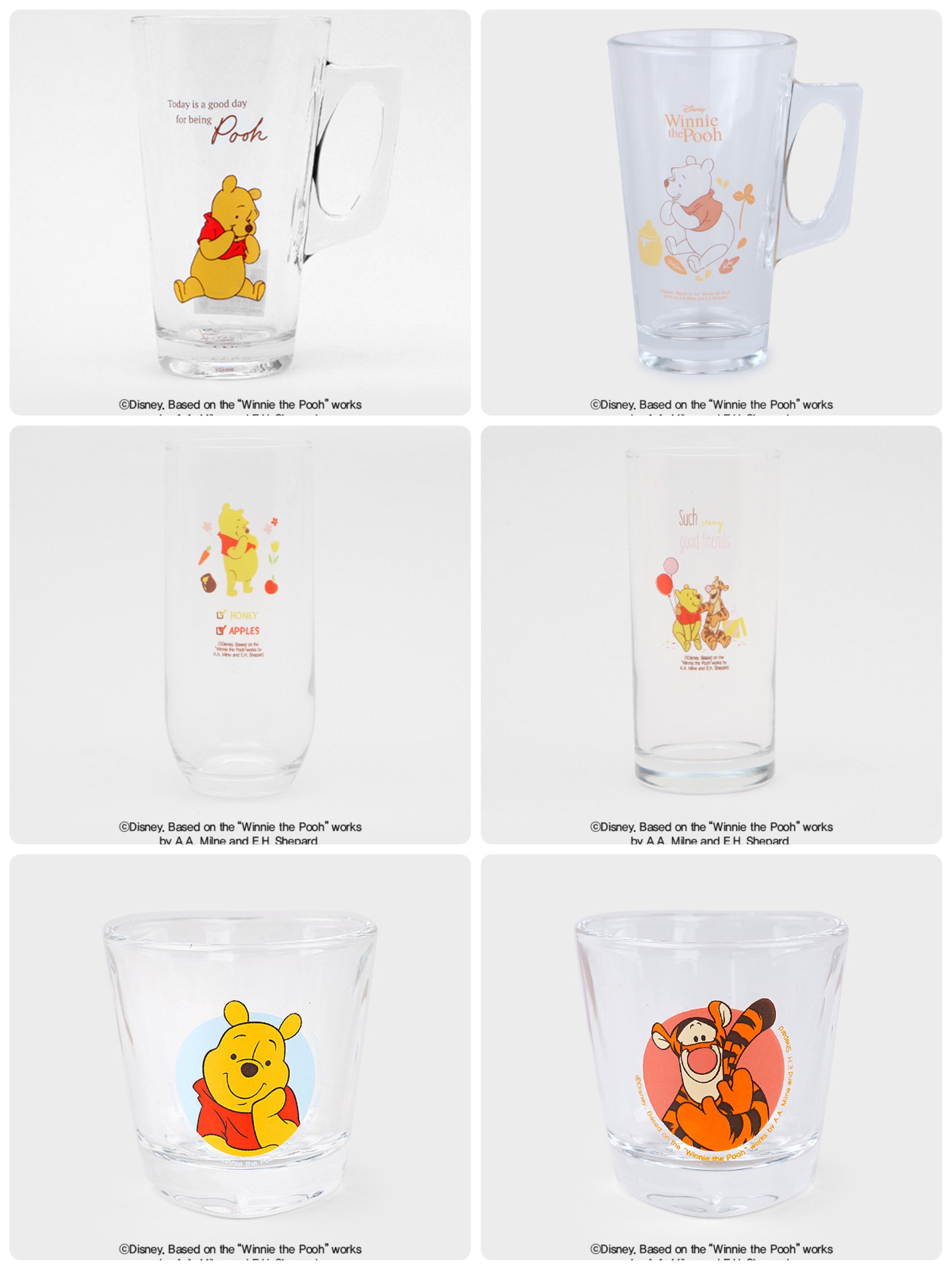 韓國大創 X 迪士尼聯名 小熊維尼家族  各式玻璃杯