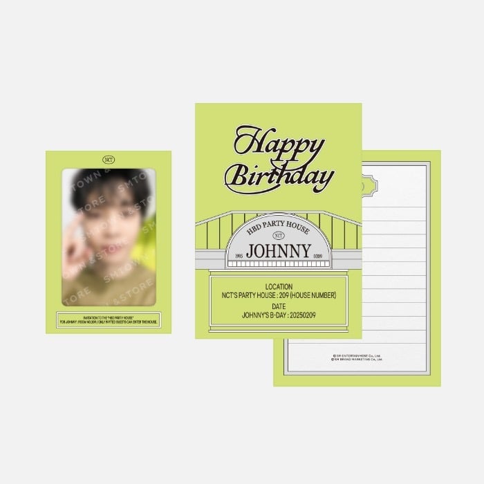 NCT 127 JOHNNY 2025年 生日周邊 派對卡套組