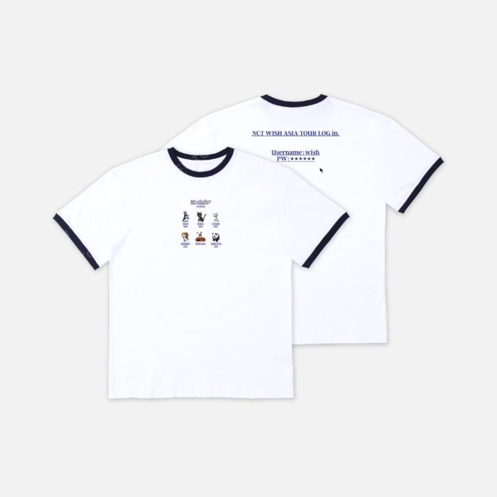NCT WISH 亞巡 "LOG in" 官方周邊 T-SHIRT