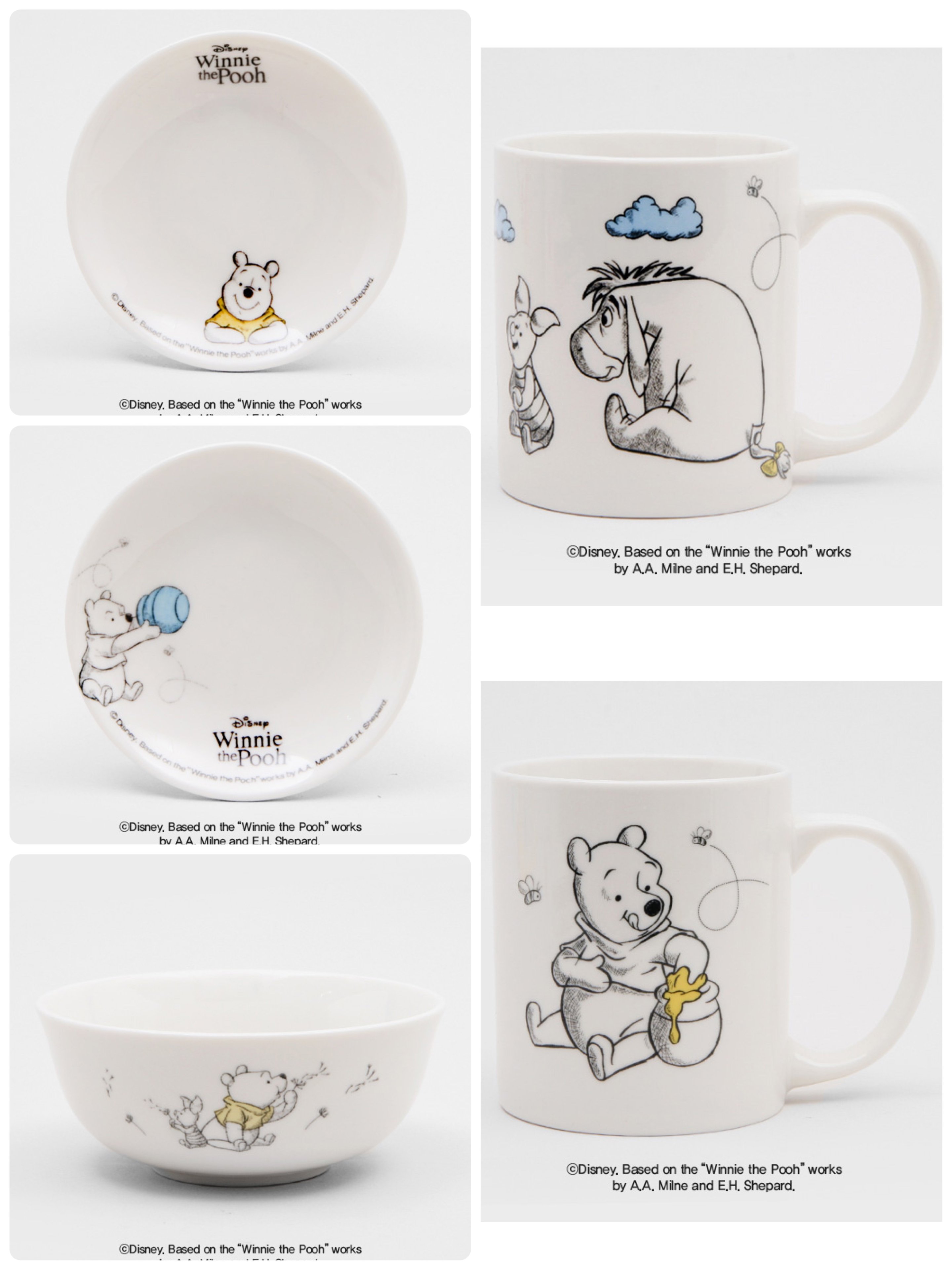 韓國大創 X 迪士尼聯名 小熊維尼家族 陶瓷餐碗/盤、馬克杯