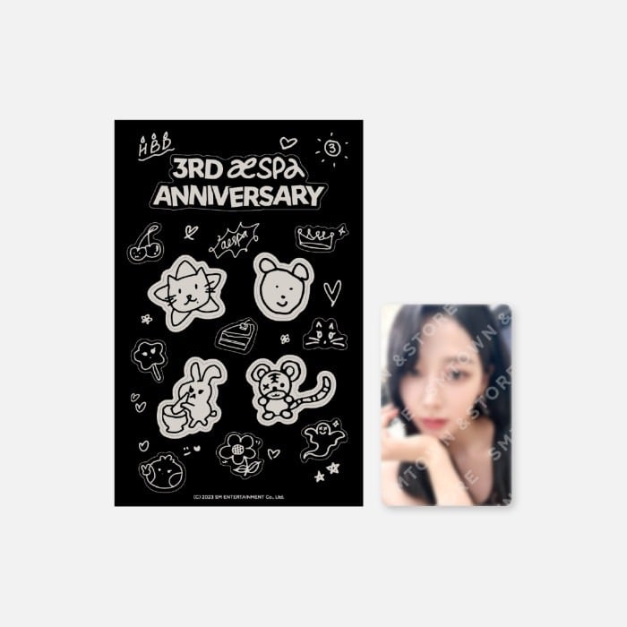 aespa 3週年 官方周邊 夜光貼紙