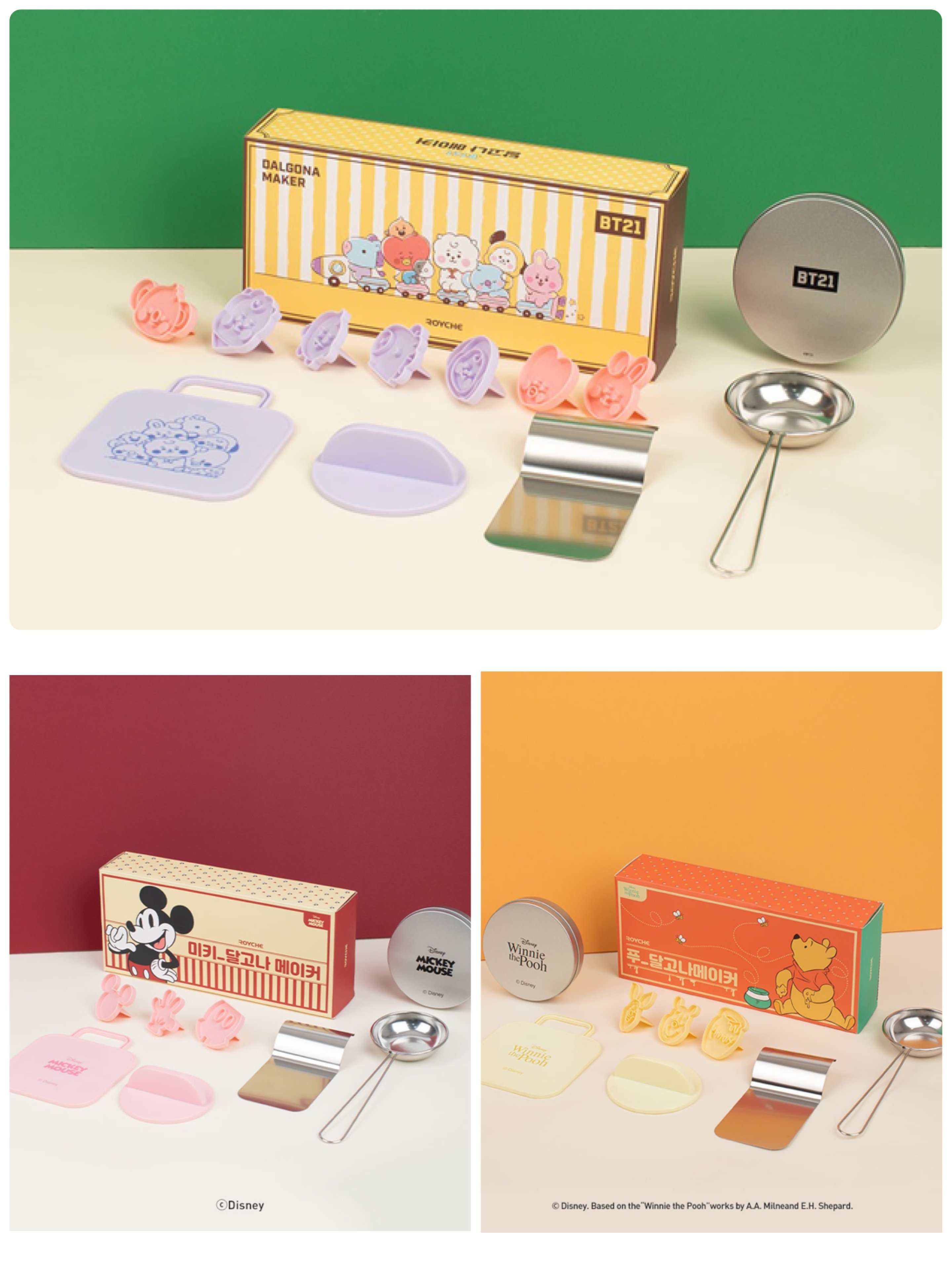 韓國 Royche X 迪士尼、BT21聯名 DIY碰糖模具組