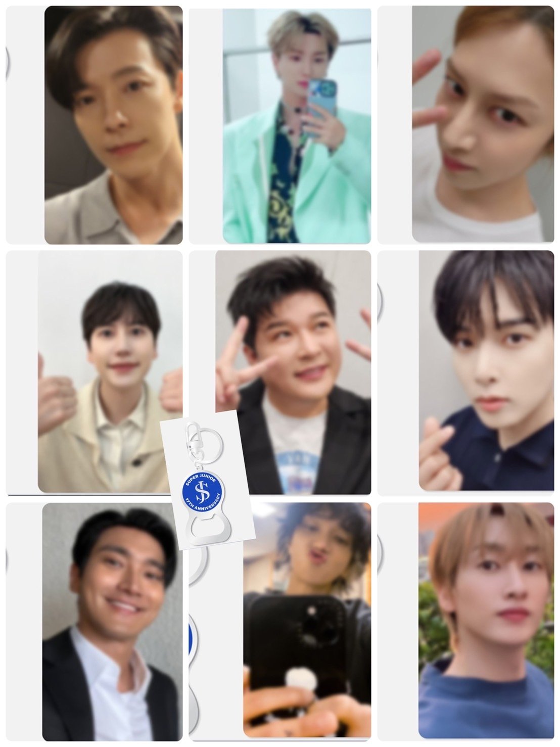 Super Junior 17週年紀念 官方紀念週邊 開瓶器鑰匙圈組