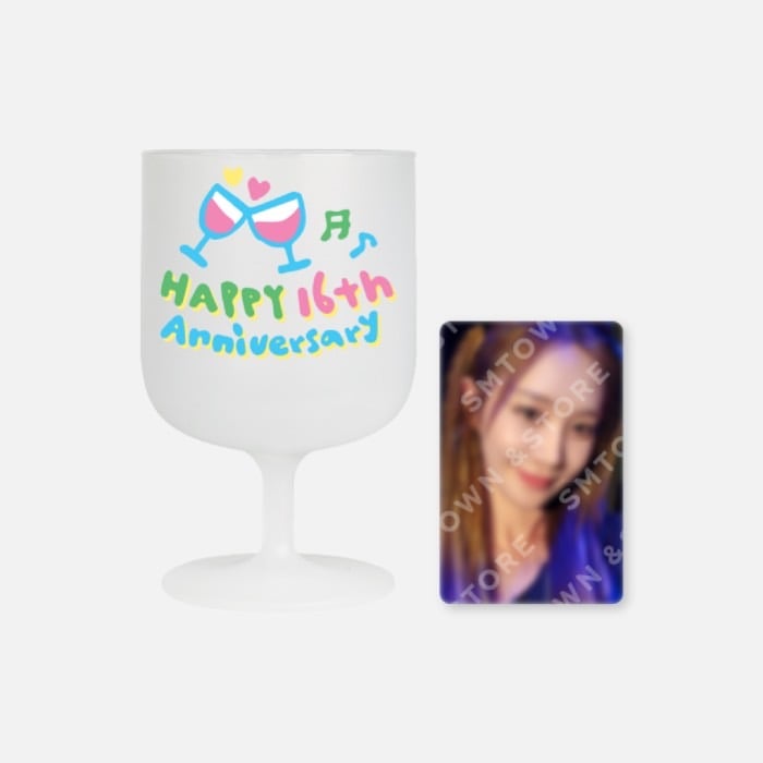 GIRLS' GENERATION 少女時代 16週年 官方周邊 塑膠紅酒杯小卡套組