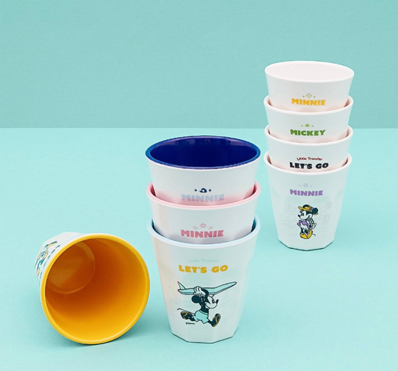 韓國大創 X 迪士尼聯名 米奇家族 美耐皿水杯
