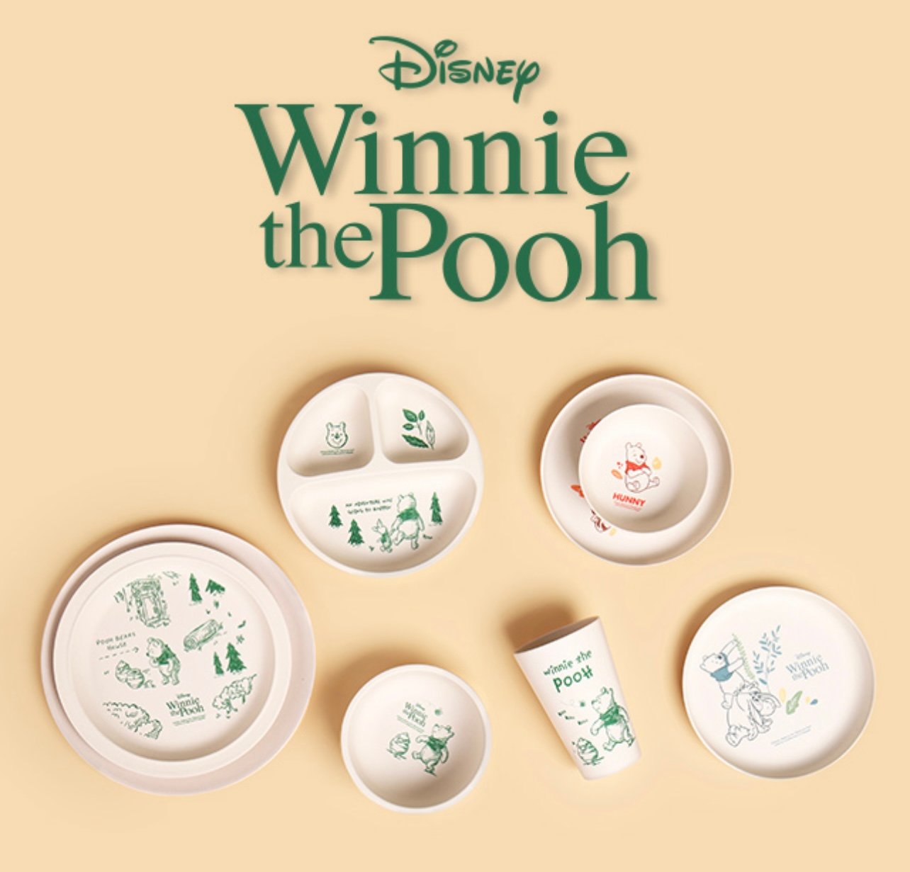 韓國大創 X 迪士尼聯名 小熊維尼家族 美耐皿 餐碗/餐盤/杯子