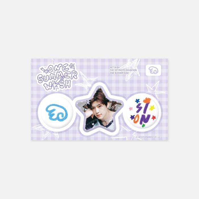 NCT WISH 1ST 夏日展 "ONE SUMMER WISH" 官方周邊 PIN BUTTON套組