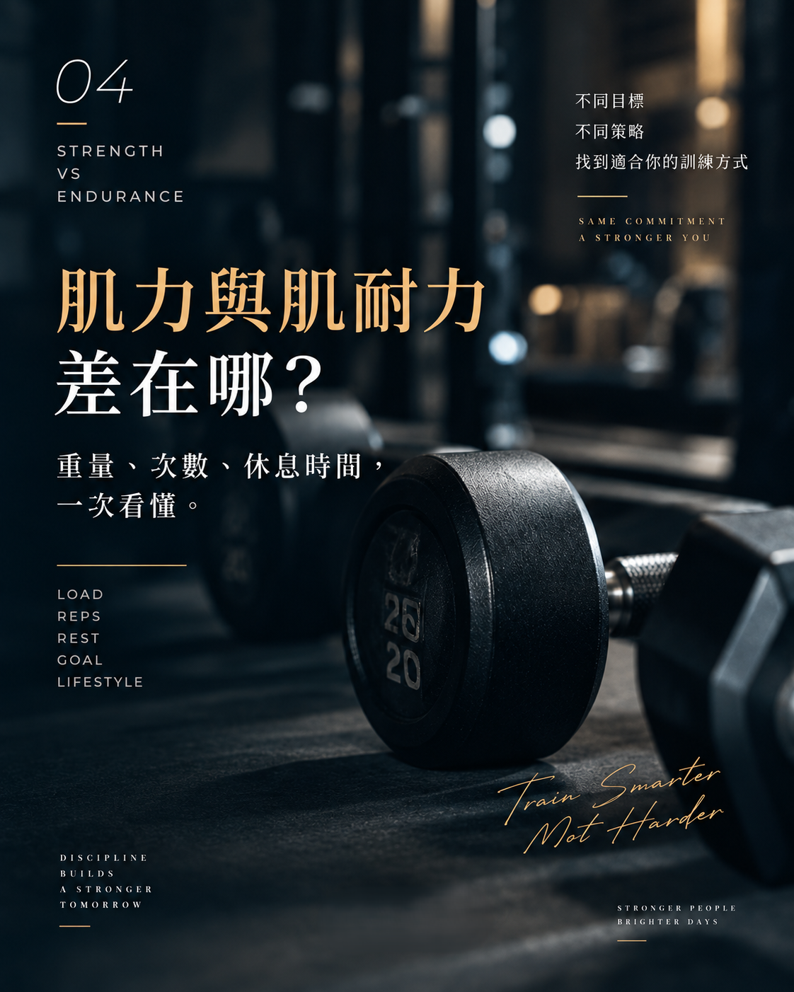 肌力與肌耐力差在哪？重量、次數、休息時間一次看懂｜MOOD 木得健身