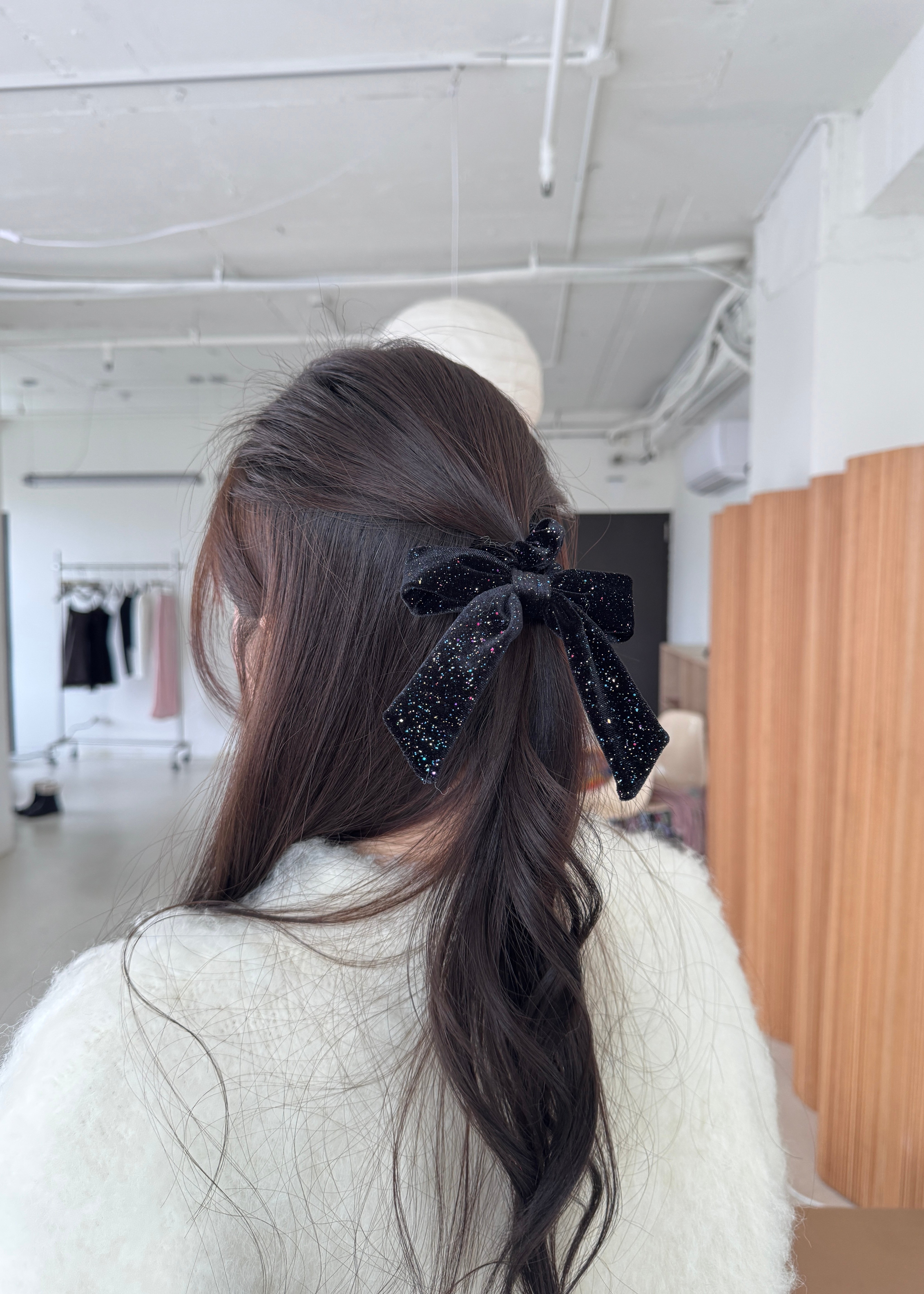 C05 Jamie小細閃亮片蝴蝶結髮圈