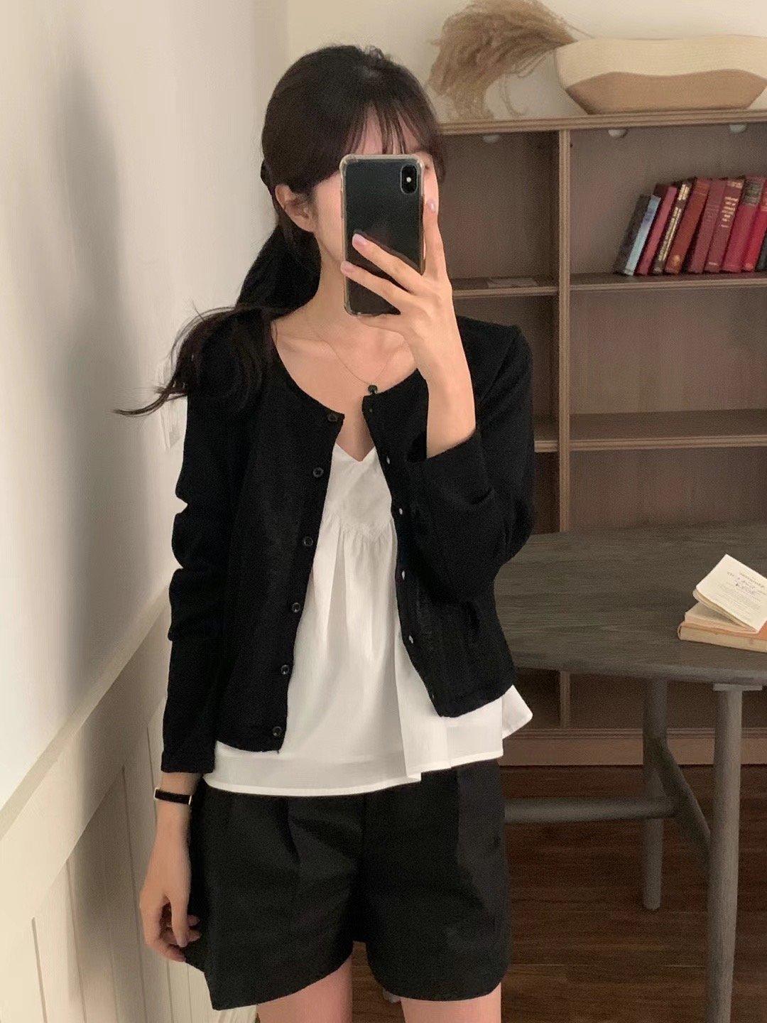 春夏圓領小開衫