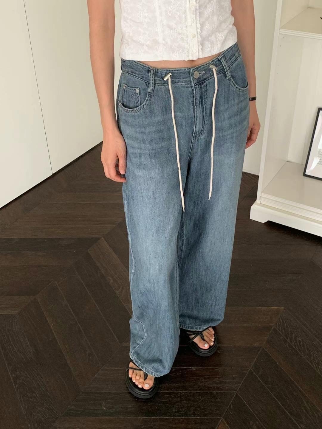 Ju05 一見鍾情抽繩牛仔褲