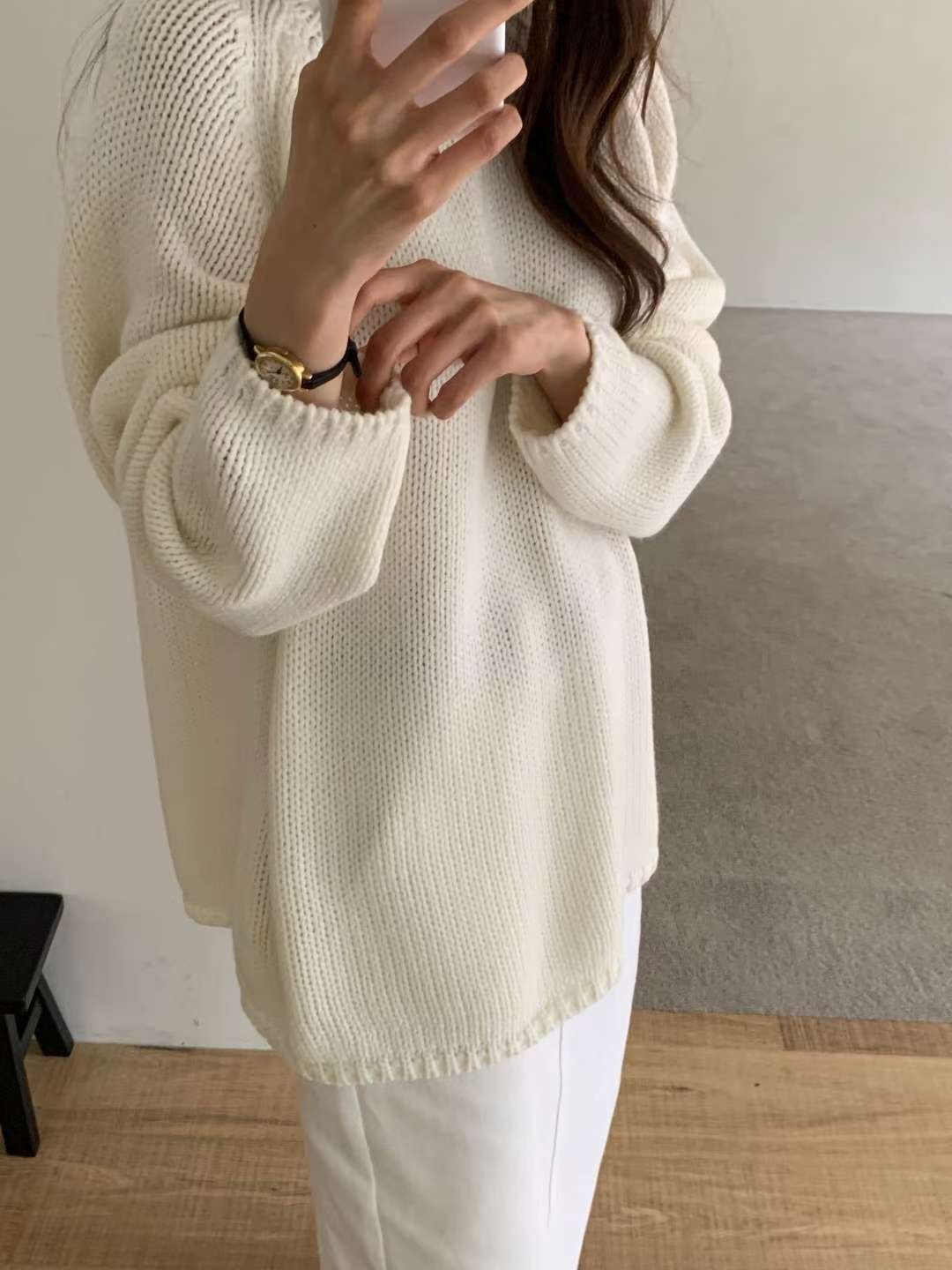 De05 極簡寬鬆毛衣