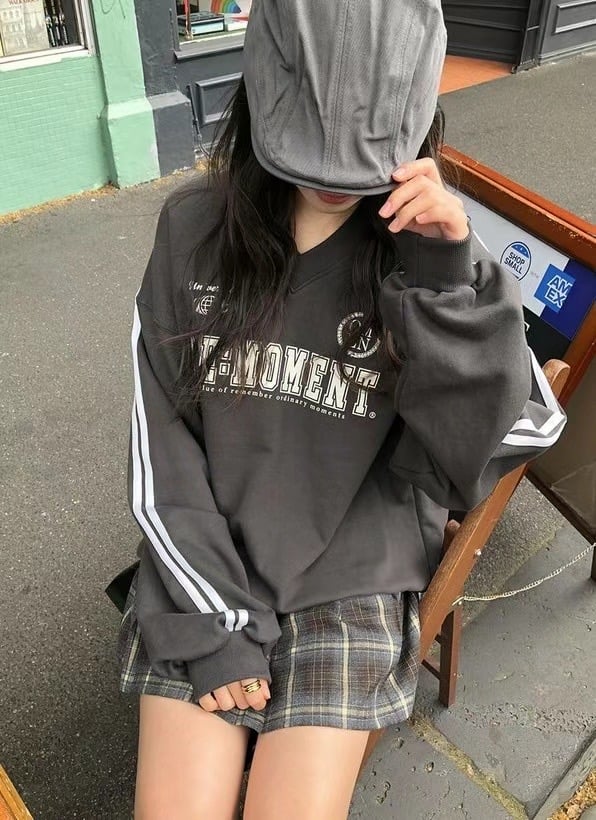 G08 美式V領大學T 3colors