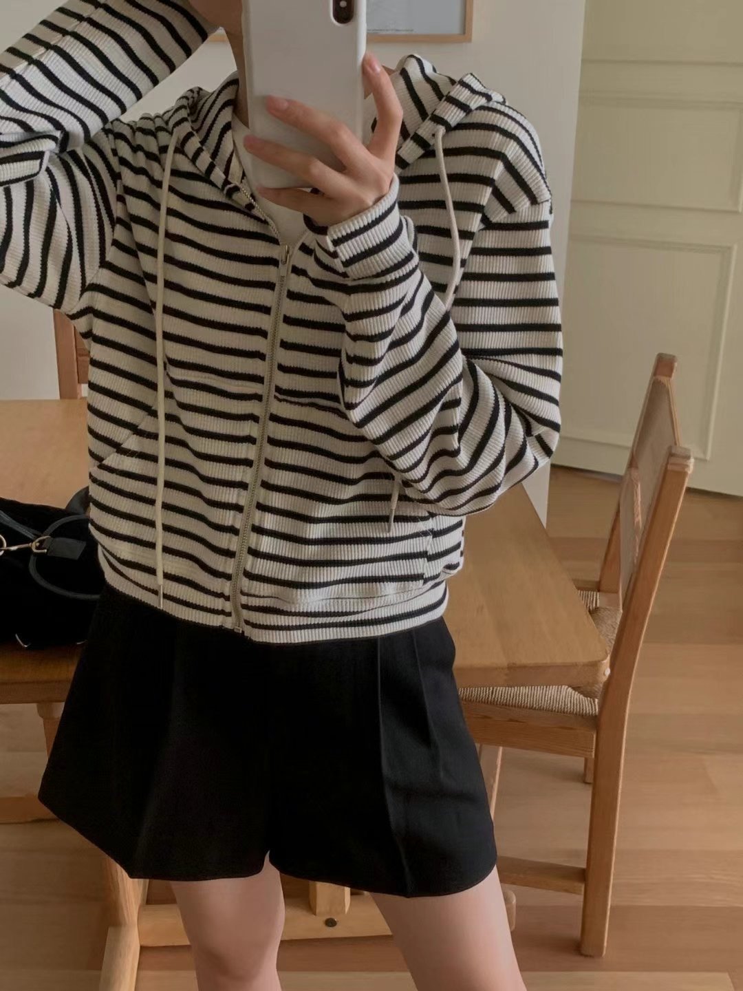 F10 華夫格連帽外套