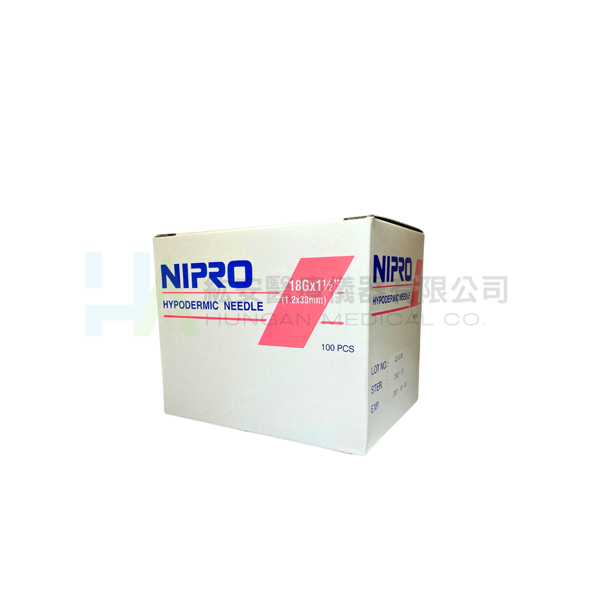 【NIPRO】針頭 18G*1½''(1.2x38mm) 100支/盒